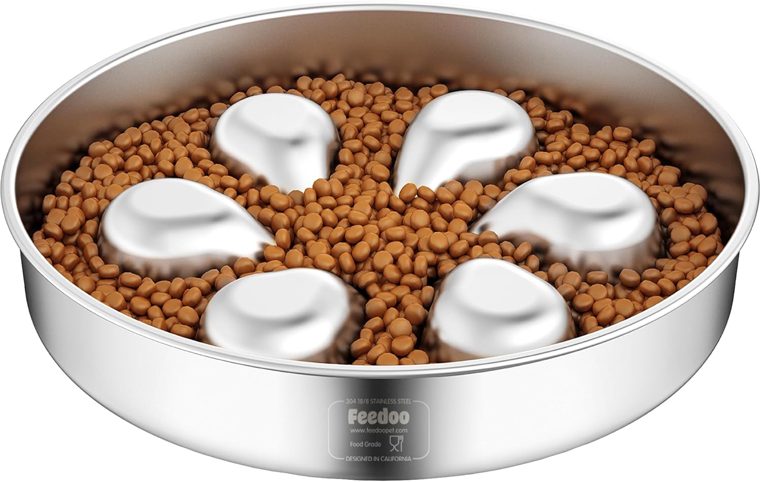 Feedoo stainless steel slow feeder dog bowl
